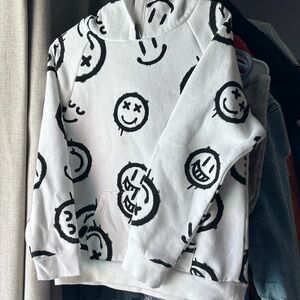 Epic Threads Black and White Smiley Sweatshirt